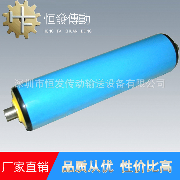 荐厂家直销高耐磨外胶滚筒工业印刷不锈钢无动力辊筒不锈钢材质