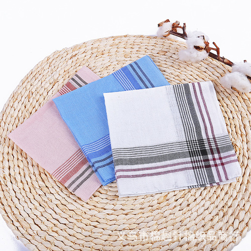Cotton Men's Knitted Handkerchief Sweat Absorbent Classic Style Handkerchief Hand Towel Export