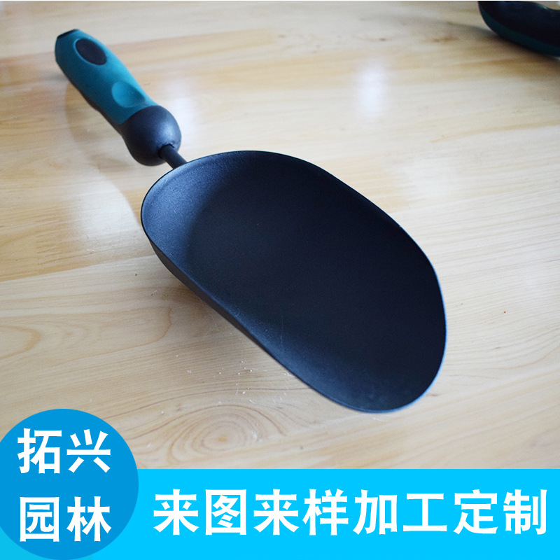 黑色喷塑加厚铲子园艺花铲带刻度可测深度热卖
