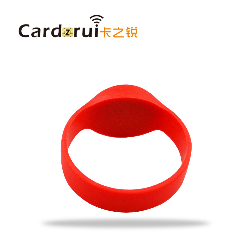 游泳馆门禁RFID硅胶防水IC手腕带 高频IC芯片射频感应手环带