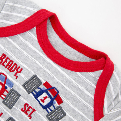 2024 Baby Set 3-Piece Set Baby Clothes Short-Sleeve Newborn Onesie with Pants Children's Set Wholesale