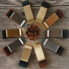 復古筆記本歐式真皮黃銅筆夾金屬筆架不鏽鋼筆夾手工黃銅筆夾