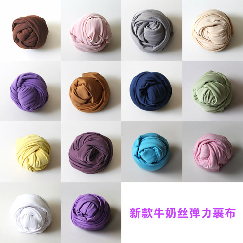Newborn photography wrap fabric portrait photography elastic fabric milk silk wrapped towel photo equipment new baby wrap single