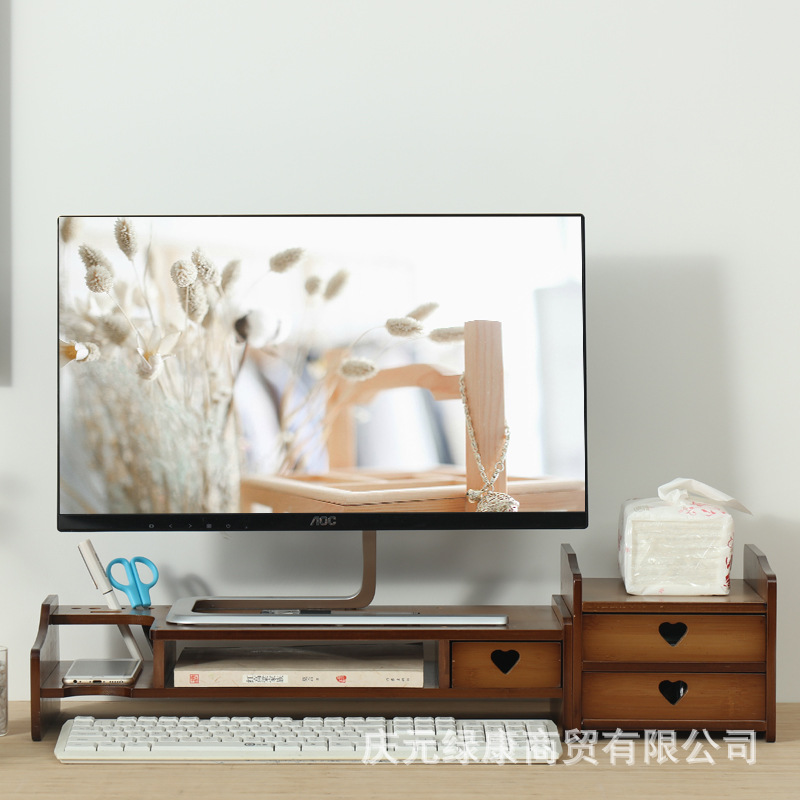 Venta Directa de fábrica monitor de la computadora elevada rack amor cajón ordenador soporte pantalla elevada teclado estante