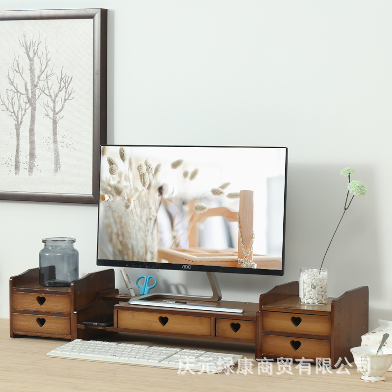 Venta Directa de fábrica monitor de la computadora elevada rack amor cajón ordenador soporte pantalla elevada teclado estante