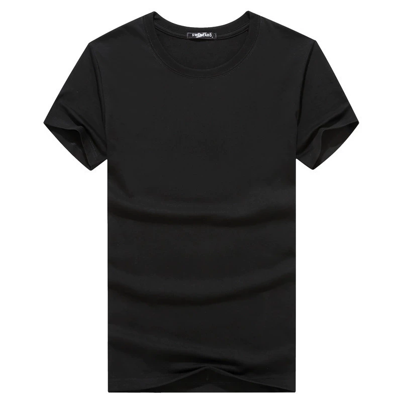 Оптовая Продажа с фабрики чисто белая футболка с круглым вырезом и короткими рукавами Мужская и женская командная рабочая одежда пустая рекламная рубашка футболка