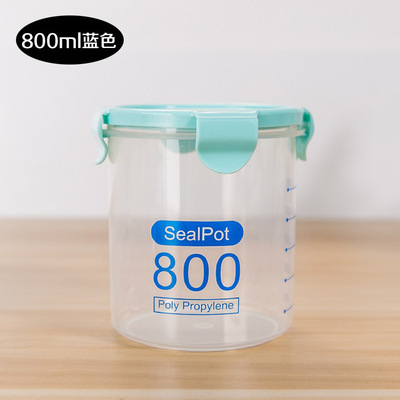 Cocina transparente conservación de alimentos sellado tarro de almacenamiento tarro con tapa granos de almacenamiento tarro snack caja de almacenamiento