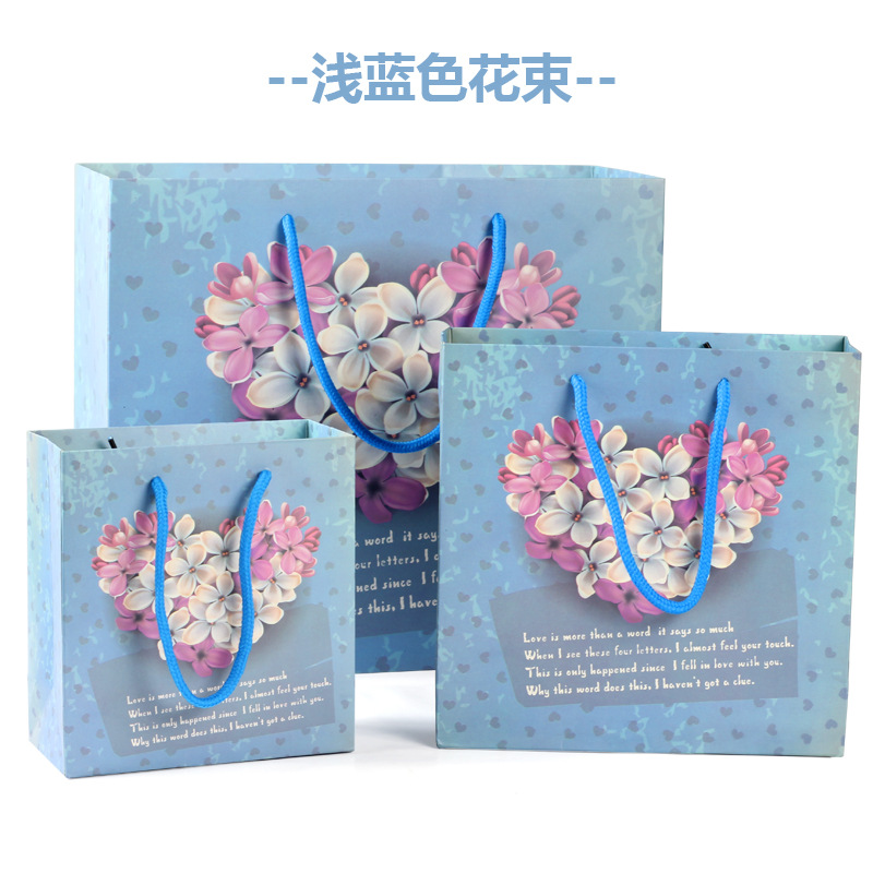 Bolso de mano de regalo creativo floral bolso de mano bolso de la tienda de ropa bolso de regalo al por mayor bolsa de papel pequeña