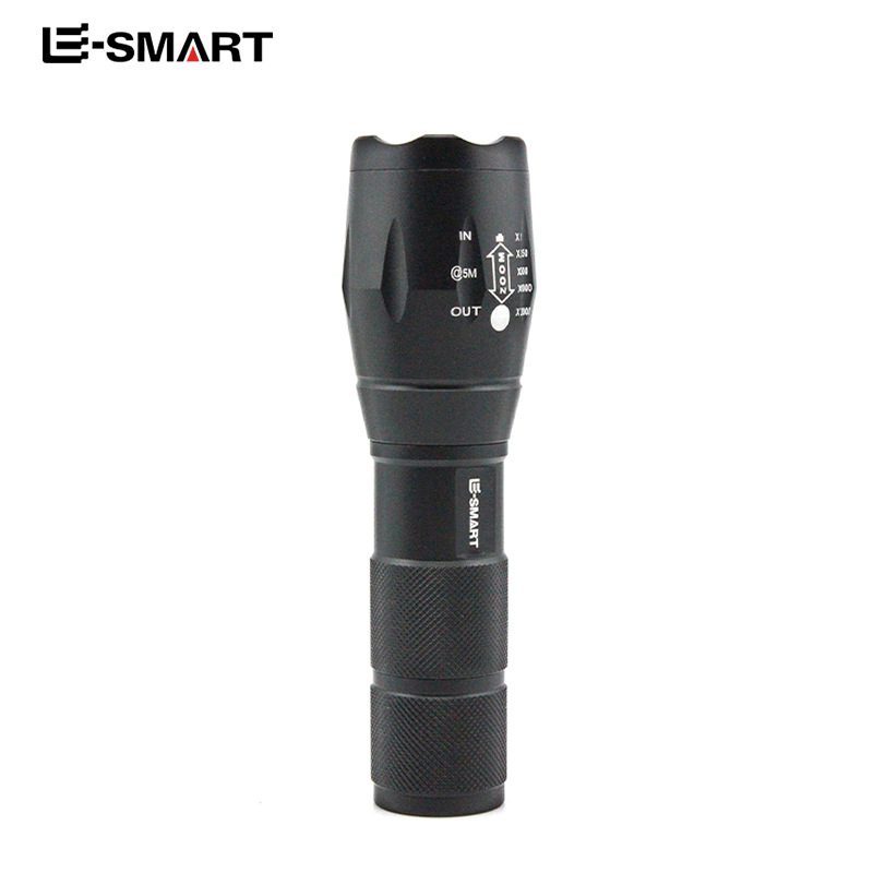 Linterna de luz fuerte transfronteriza COB luz lateral zoom telescópico táctica LED linterna 10W portátil mini linterna