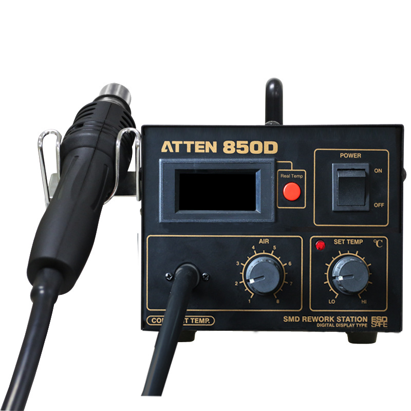 安泰信ATTEN热风台AT850D带休眠功能550W数显热风枪拆焊台热风枪