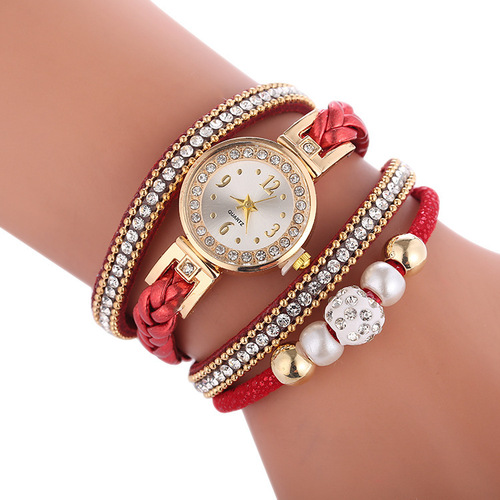 WISH women's watch European and American best-selling personalized circle fashion diamond watch bracelet watch