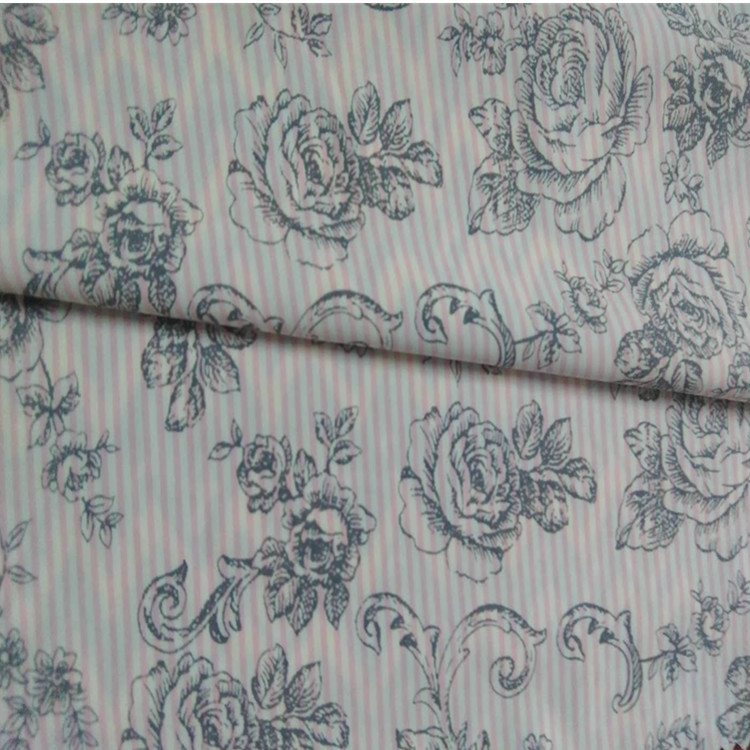 棉纶面料 提花锦纶布 玫瑰花泳衣面料 有光锦纶数码印花四面弹