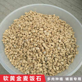 黄金软麦饭石颗粒 多肉花卉月季铺面土石 无土栽培 园艺种植介质