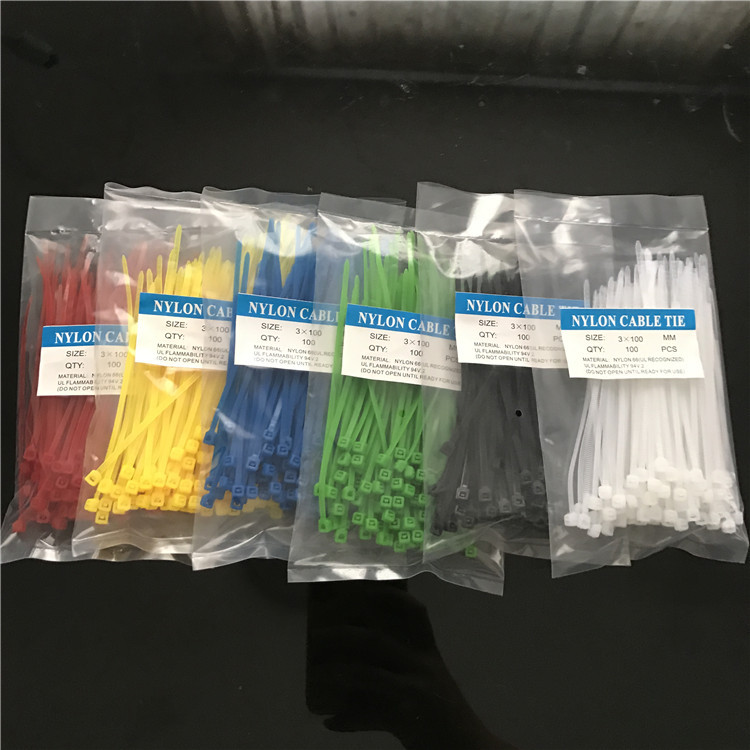 【尼龙扎带厂家】优质出口尼龙扎带黑白彩色自锁式扎带捆绑扎线带