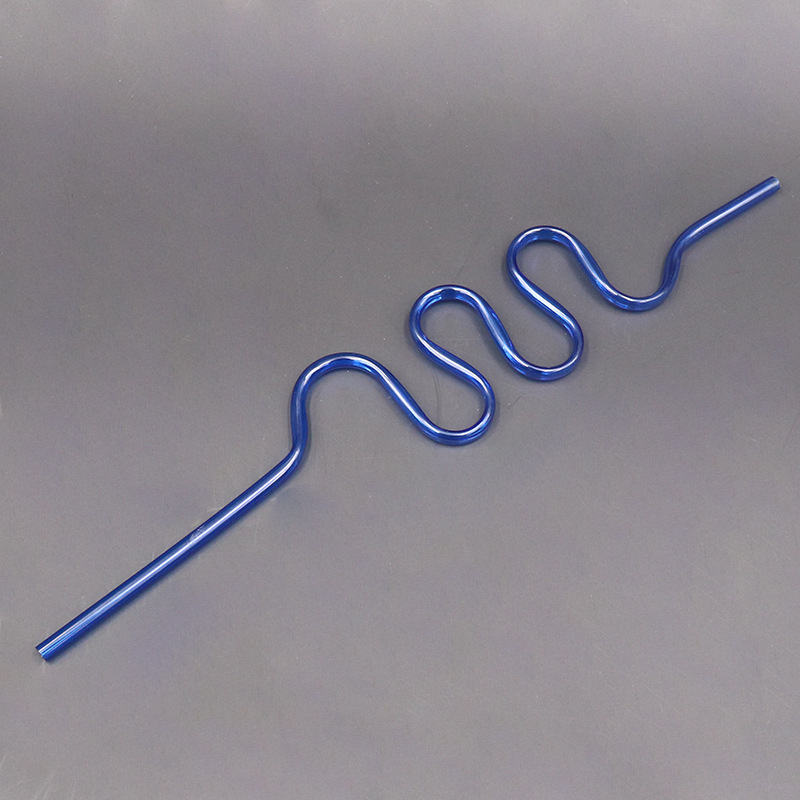 Cruz-frontera Crazy paja cristal forma desechable plástico paja PET bar cóctel diversión Decoración del partido