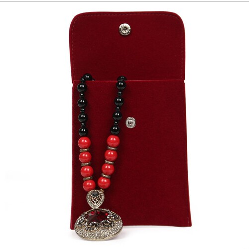 Jewelry Bag Velvet Purse Bag Snap Bag Thickened Fine Velvet Ring Necklace Jewelry Storage Bag Wholesale 