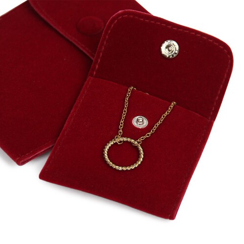 Jewelry Bag Velvet Purse Bag Snap Bag Thickened Fine Velvet Ring Necklace Jewelry Storage Bag Wholesale 