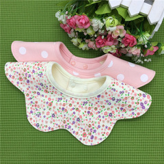 Baby All-cotton Waterproof Bib Infant Cotton Towel 360-degree Flower Five-layer No Fluorescent Agent Mother and Baby Supplies