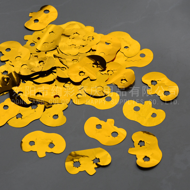 欧美节日用品批发零售 欧美万圣节用品 PET工艺品 金色南瓜 4CM宽