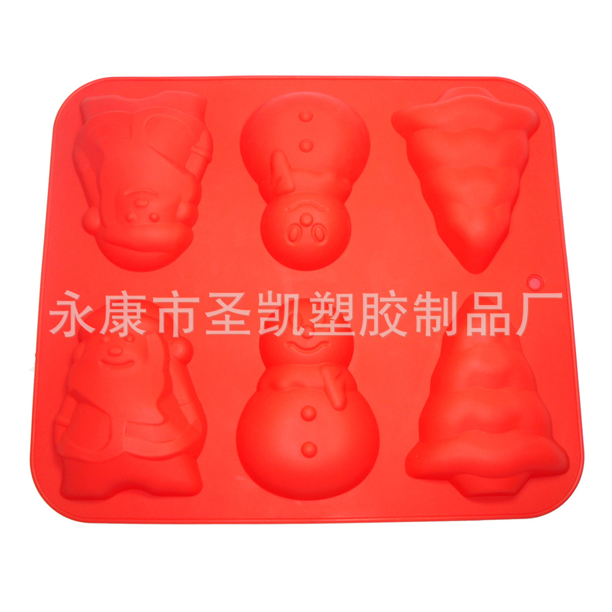 6连圣诞节用硅胶蛋糕烘焙模具微波炉烤箱用烤盘厂家直销批发