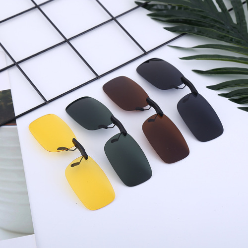 One-word polarized color-changing clip for nearsightedness, very light sun clip driver night polarized lens glasses sunglasses clip lens 