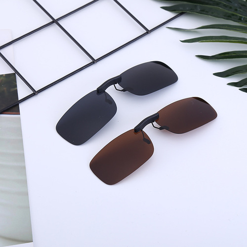 One-word polarized color-changing clip for nearsightedness, very light sun clip driver night polarized lens glasses sunglasses clip lens 