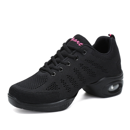 Modern Jazz Sailor Dance Shoes for Women Adult Square Dance Shoes Soft Sole Flyknit Mesh Dance Shoes Spring and Summer 727