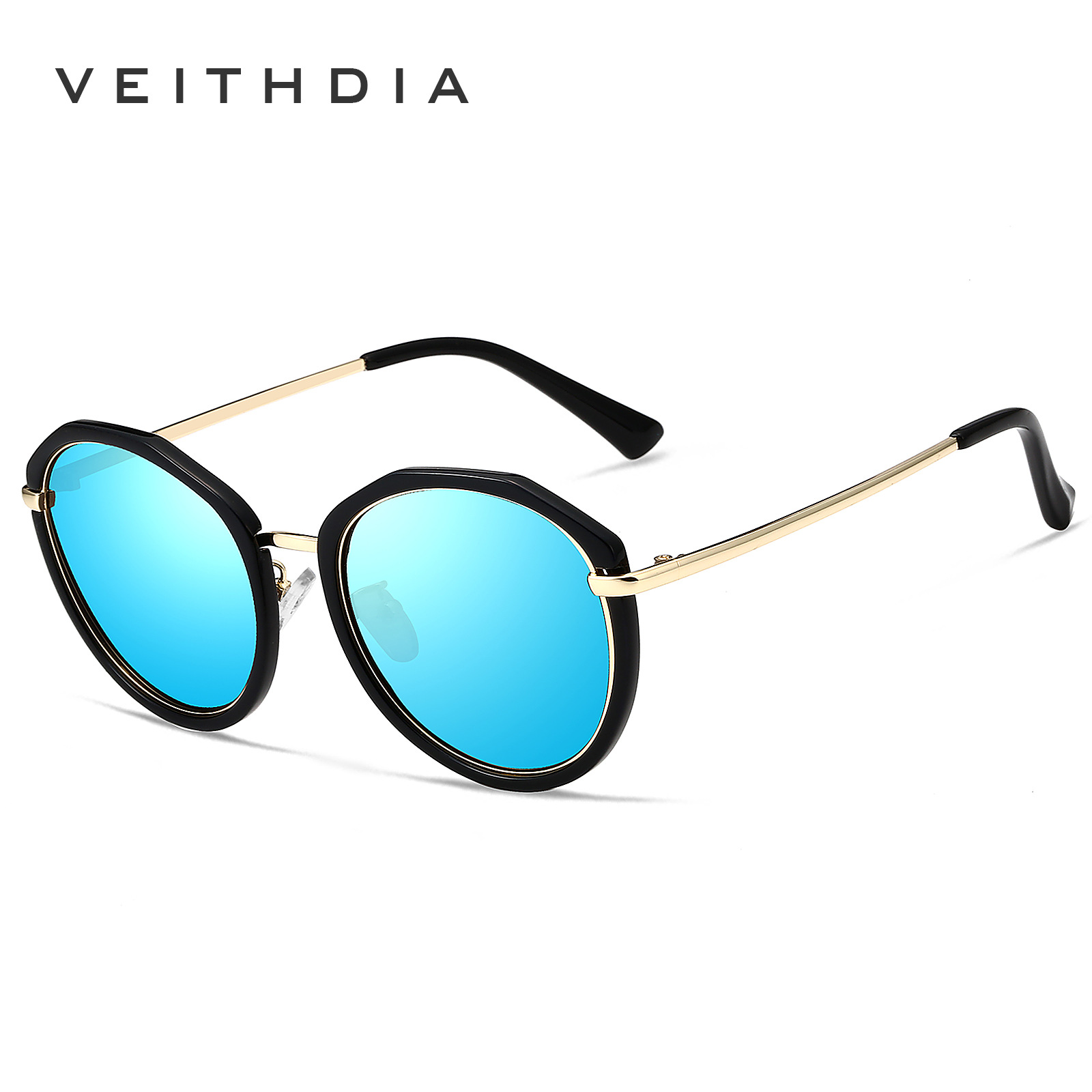 VEITHDIA marca mujeres polarizadas a prueba de UV de moda gafas de sol 3050