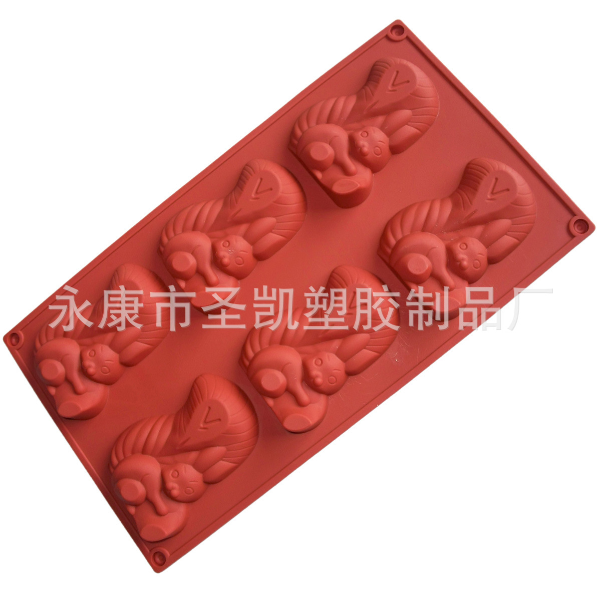 6连小松鼠硅胶蛋糕模微波炉烤盘DIY饼干慕斯烘焙工具厂家直销批发