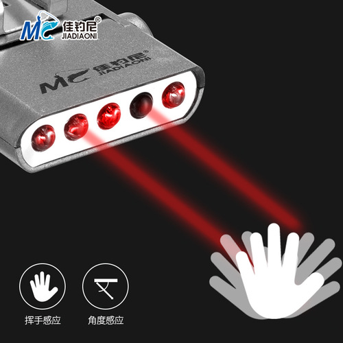 Jiadiani LED headlight induction clip cap lamp night fishing head-mounted rechargeable fishing lamp outdoor strong light fishing flashlight