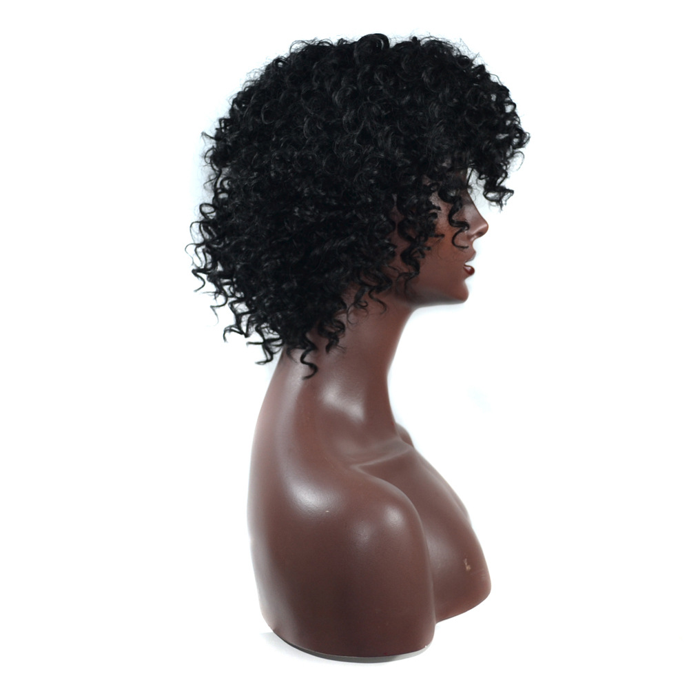 Synthetic wig Small women's fluffy explosive small curly short hair headband synthetic wig headband_voghion.com