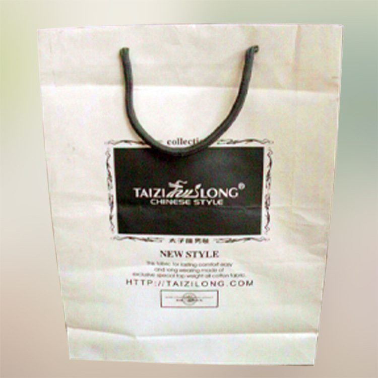 手提袋 手提袋 白色礼品饰品纸袋 大容量文化广告袋有底有侧