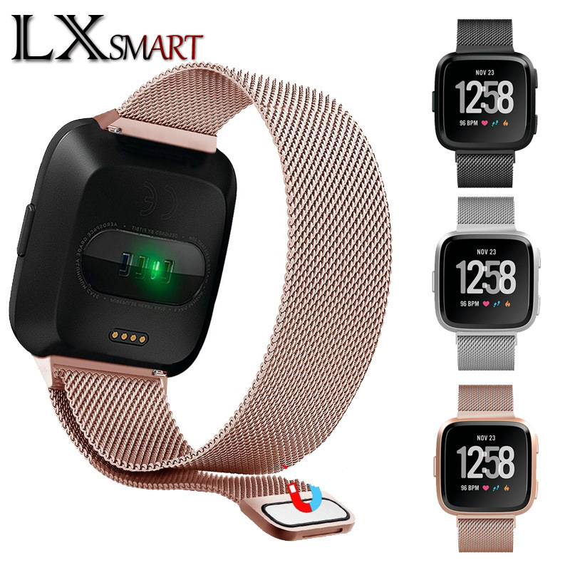 fitbit versa1/2/3 Watch Milanese Stainless Steel Strap Magnetic Milanese Metal Wristband