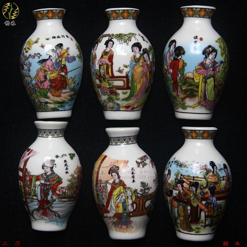 Керамическая полукруглая ваза на стороне холодильника наклейки Jinling 12th сине-белый фарфор гигантская панда в китайском стиле путешествия ремесла