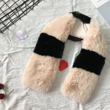 人造毛领子仿獭兔毛领羽绒服通用毛领可拆卸皮草仿狐狸毛跨境专供