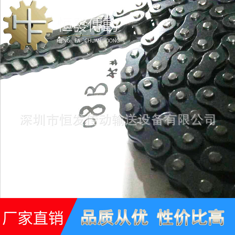 厂家直销  现货08b链条 4分标准碳钢 精密滚子链条 工业链条