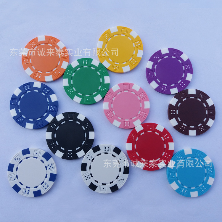 Chenglaitai suministros sin denominación chips dados chips de flor pequeños chips de seis puntos juego ABS chips monedas de color