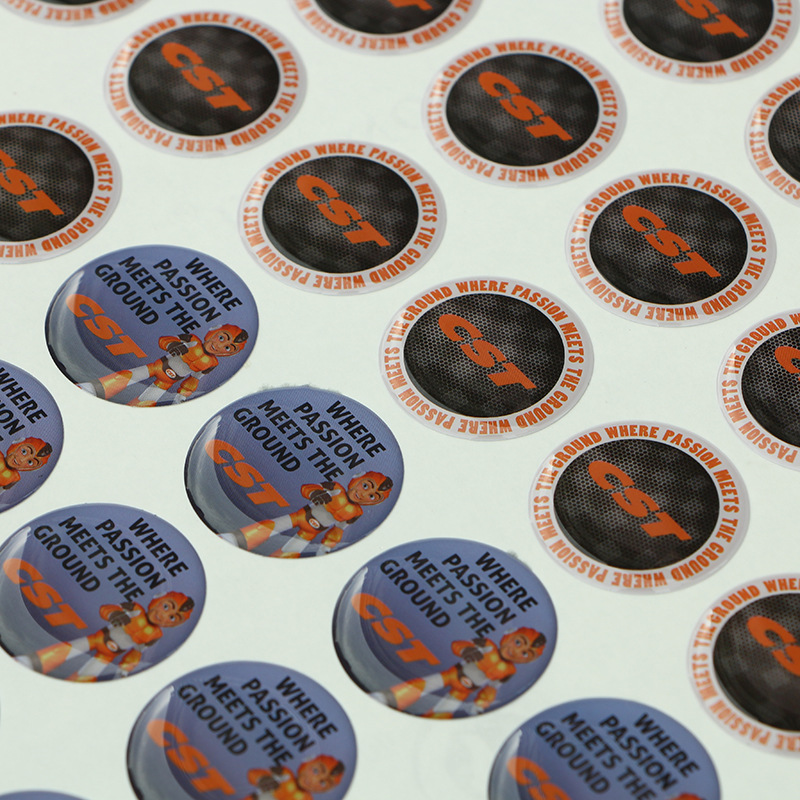 卡片不干胶标签定做水晶滴胶贴纸 滴塑圆形加印logo 厂家直销