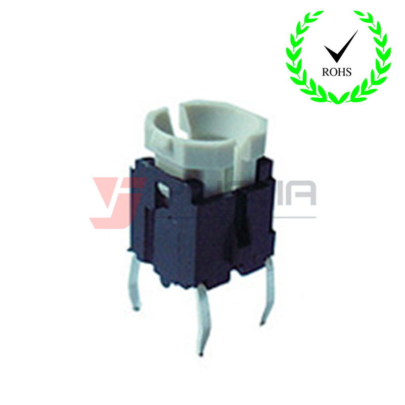 直插正按4脚自锁带灯开关按键LED开关7.2mm*6.5mm带帽镭雕