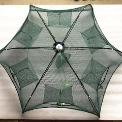 摺疊手拋網 魚籠捕魚網 傘式漁網便攜式蝦籠廠家大量批發