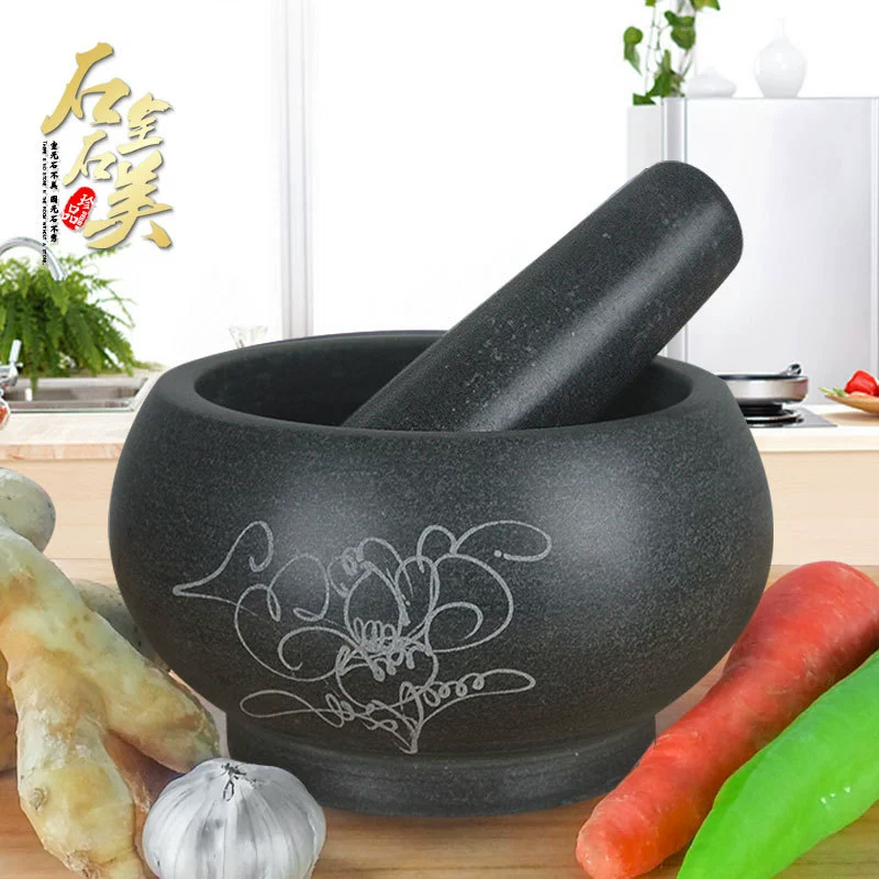 Shiquanshi Meimei большой бытовой креативный узор Bluestone чесночный штамп кухонный чеснок штамповка чеснок пищевой измельчитель каменный раствор