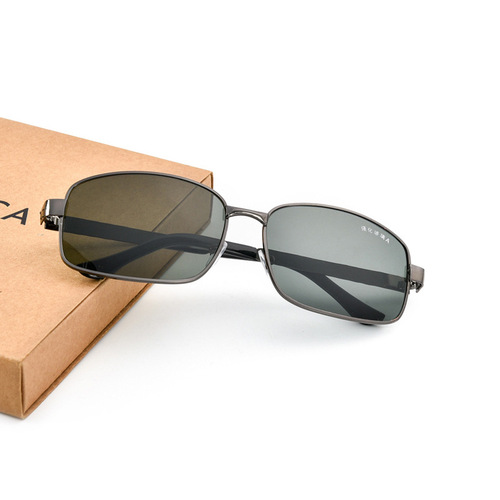 Tempered glass lens sunglasses, HD, not afraid of scratching, plain sunglasses, driver's driving glasses 9838