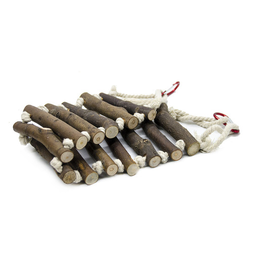 Parrot toy bird toy Parrot wooden suspension bridge with leather cloud ladder Cotton rope soft ladder soft bridge cross ladder climbing ladder