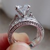 Jewelry, zirconium, ring with stone for beloved, wish, European style