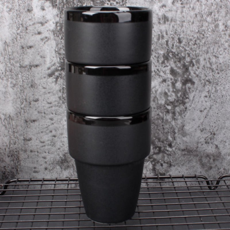 250ml café de cerámica negro taza agua Hotel restaurante hogar