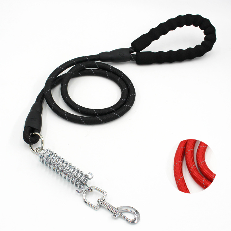 Correa de perro para mascotas correa de pecho perro grande cuerda de perro a prueba de explosiones de primavera Cadena de perro de nylon reflectante al por mayor