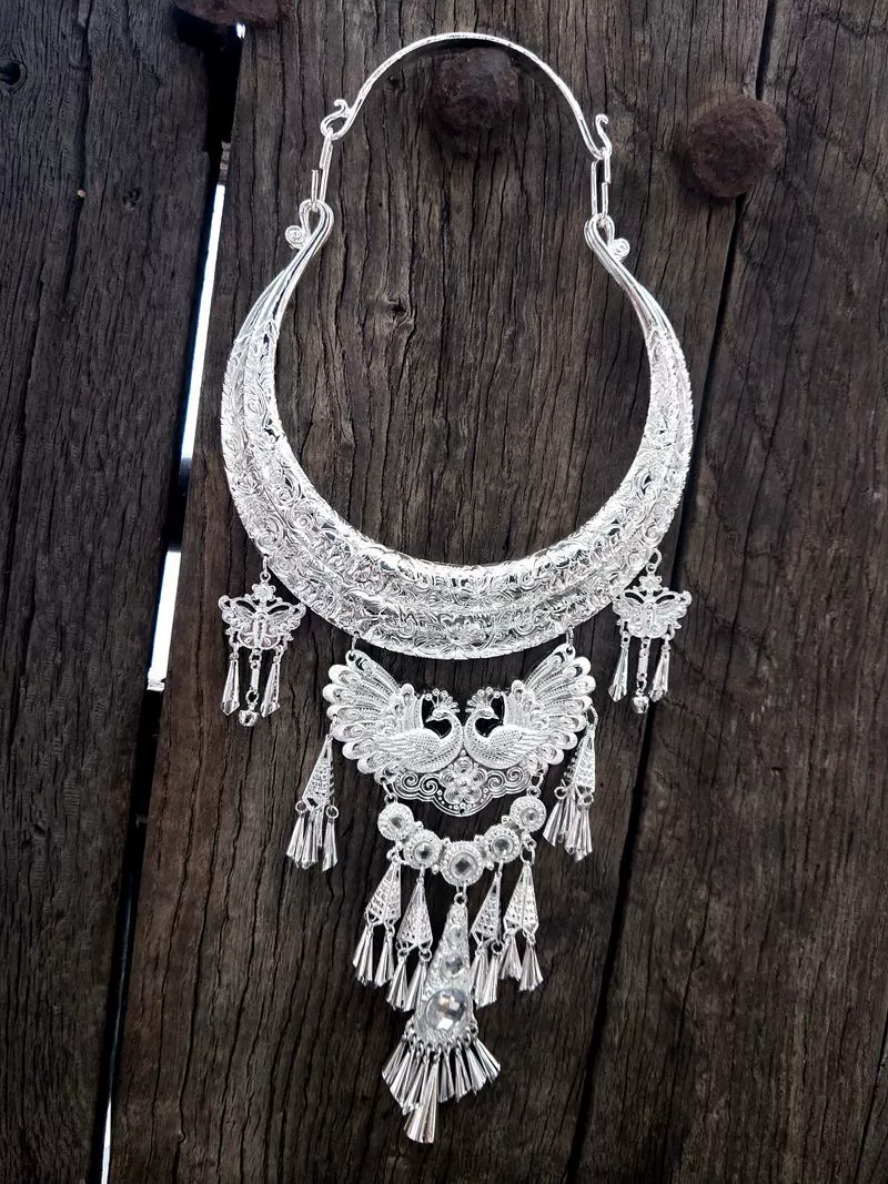 Универсальный этнический choker из провинции Юньнань, модные аксессуары, этнический стиль, павлин
