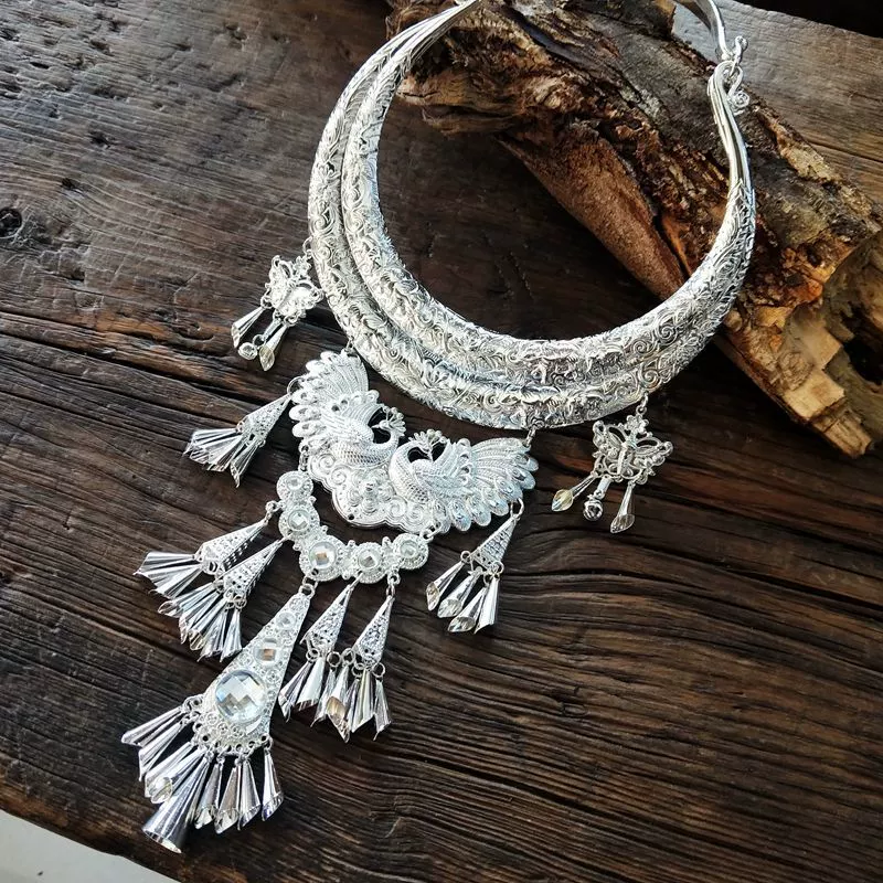Универсальный этнический choker из провинции Юньнань, модные аксессуары, этнический стиль, павлин
