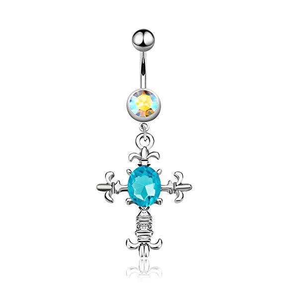 Set with bow, belly button piercing, wish, Amazon