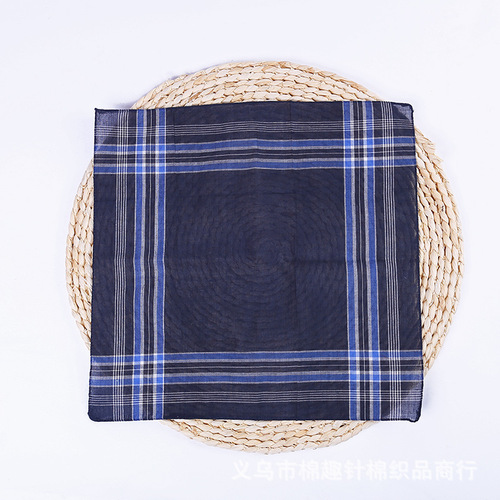 Cotton Men's Knitted Handkerchief Sweat Absorbent Classic Style Handkerchief Hand Towel Export